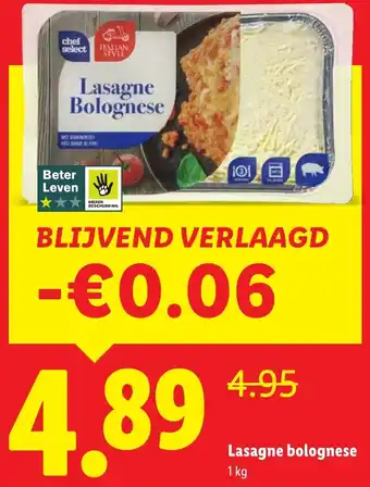 Lidl Lasagne Bolognese aanbieding