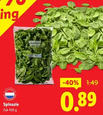 Lidl Spinazie aanbieding