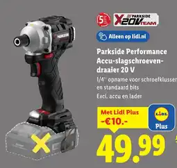 Lidl Parkside Performance Accu-slagschroevendraaier 20 V aanbieding