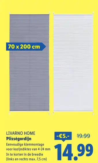 Lidl Livarno home plisségordijn aanbieding
