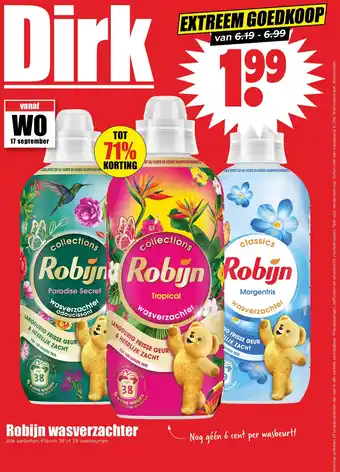 Dirk Robijn wasverzachter aanbieding