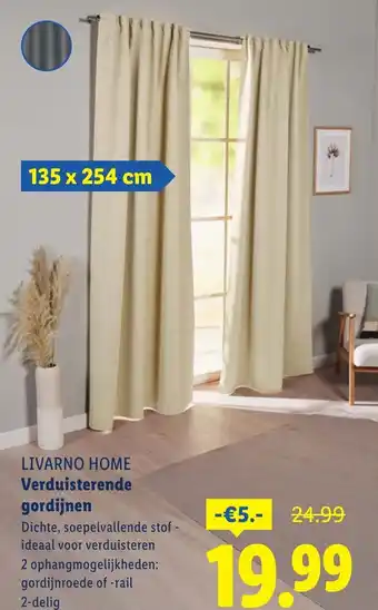 Lidl Livarno home verduisterende gordijnen aanbieding
