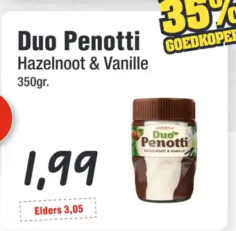 Budget Food Duo Penotti Hazelnoot & Vanille aanbieding