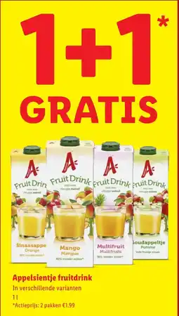 Lidl Appelsientje fruitdrink aanbieding