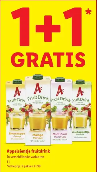 Lidl Appelsientje fruitdrink aanbieding