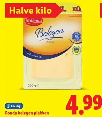 Lidl Milbona Gouda belegen plakken aanbieding