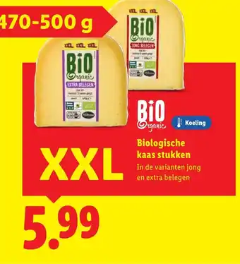 Lidl Biologische kaas stukken aanbieding