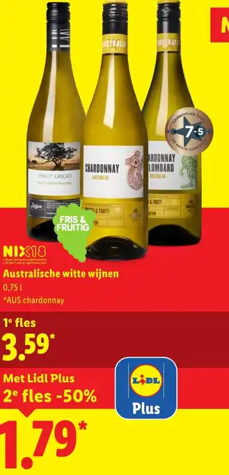 Lidl Australische witte wijnen aanbieding