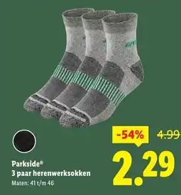 Lidl Parkside 3 paar herenwerksokken aanbieding