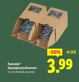 Lidl Parkside Spaanplaatschroeven aanbieding