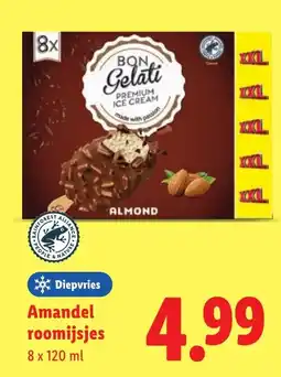 Lidl Amandel roomijsjes aanbieding