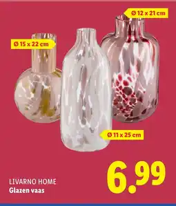 Lidl Livarno home Glazen vaas aanbieding