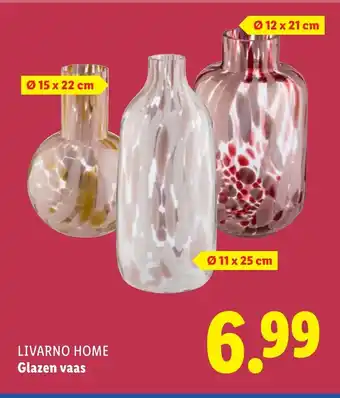 Lidl Livarno home Glazen vaas aanbieding