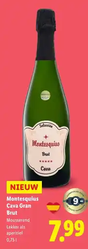 Lidl Montesquius Cava Gran Brut aanbieding
