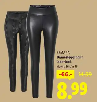 Lidl ESMARA Dameslegging in lederlook aanbieding