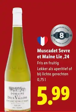Lidl Muscadet Sevre et Maine Lie,24 aanbieding