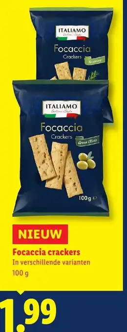 Lidl Italiamo Focaccia crackers aanbieding