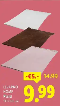 Lidl Livarno home Plaid aanbieding