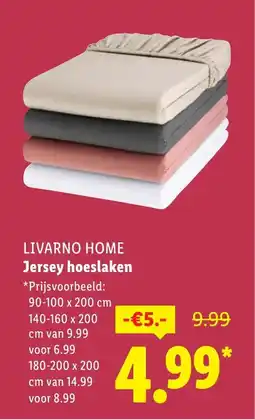 Lidl Livarno home Jersey hoeslaken aanbieding