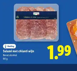 Lidl Italiamo Salami met chianti wijn aanbieding
