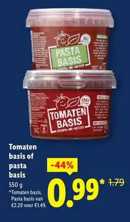 Lidl Tomaten basis of pasta basis aanbieding