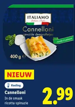 Lidl Italiamo Cannelloni aanbieding
