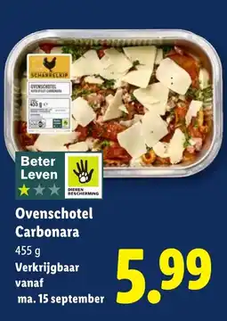 Lidl Ovenschotel Carbonara aanbieding