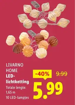 Lidl Livarno home led lichtketting aanbieding