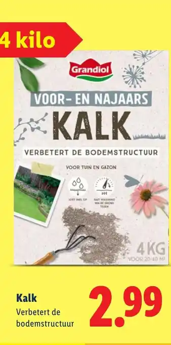 Lidl Grandiol kalk aanbieding