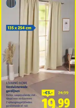 Lidl Livarno home Verduisterende gordijnen aanbieding