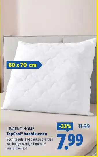 Lidl Livarno home TopCool hoofdkussen aanbieding