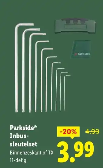 Lidl Parkside Inbussleutelset aanbieding