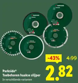 Lidl Parkside Toebehoren haakse slijper aanbieding