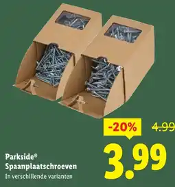 Lidl Parkside Spaanplaatschroeven aanbieding