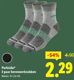 Lidl Parkside 3 paar herenwerksokken aanbieding