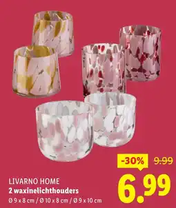 Lidl Livarno home 2 waxinelichthouders aanbieding