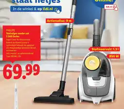 Lidl Philips Stofzuiger zonder zak 2.000 Series aanbieding