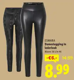 Lidl Esmara dameslegging in lederlook aanbieding