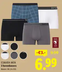 Lidl Esmara men 3 herenboxers aanbieding