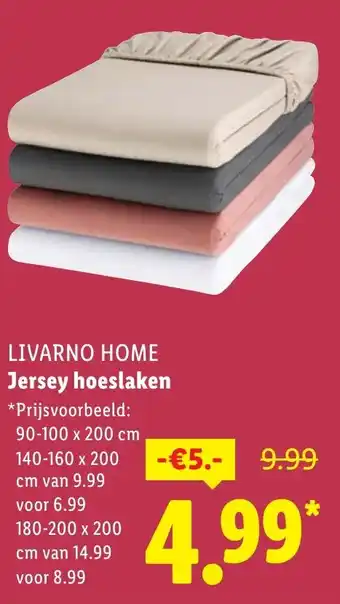 Lidl Livarno home jersey hoeslaken aanbieding