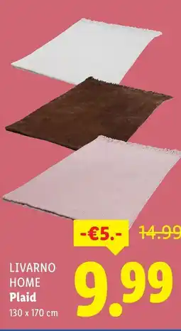 Lidl Livarno home plaid aanbieding