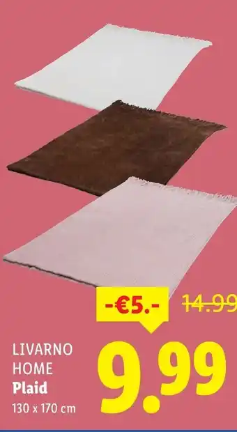 Lidl Livarno home plaid aanbieding