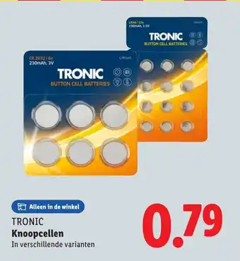 Lidl Tronic Knoopcellen aanbieding