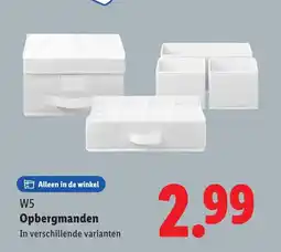 Lidl W5 Alleen in de winkel Opbergmanden aanbieding