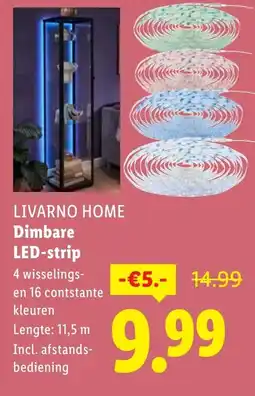 Lidl Livarno home dimbare led-strip aanbieding