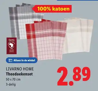 Lidl Livarno home Theedoekenset aanbieding