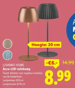 Lidl Livarno home Accu-LED-tafellamp aanbieding