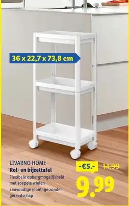 Lidl Livarno home Rol en bijzettafel aanbieding