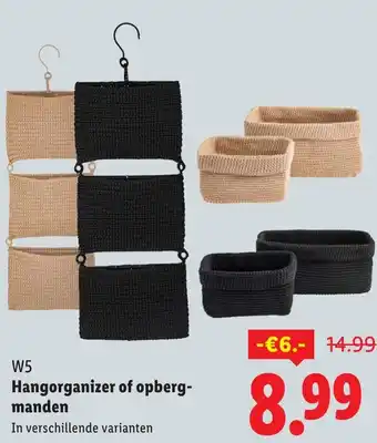 Lidl W5 Hangorganizer of opbergmanden aanbieding
