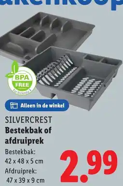 Lidl Silvercrest bestekbak of afdruiprek aanbieding
